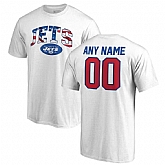 Men's Customized New York Jets NFL Pro Line by Fanatics Branded Any Name & Number Banner Wave T-Shirt White,baseball caps,new era cap wholesale,wholesale hats